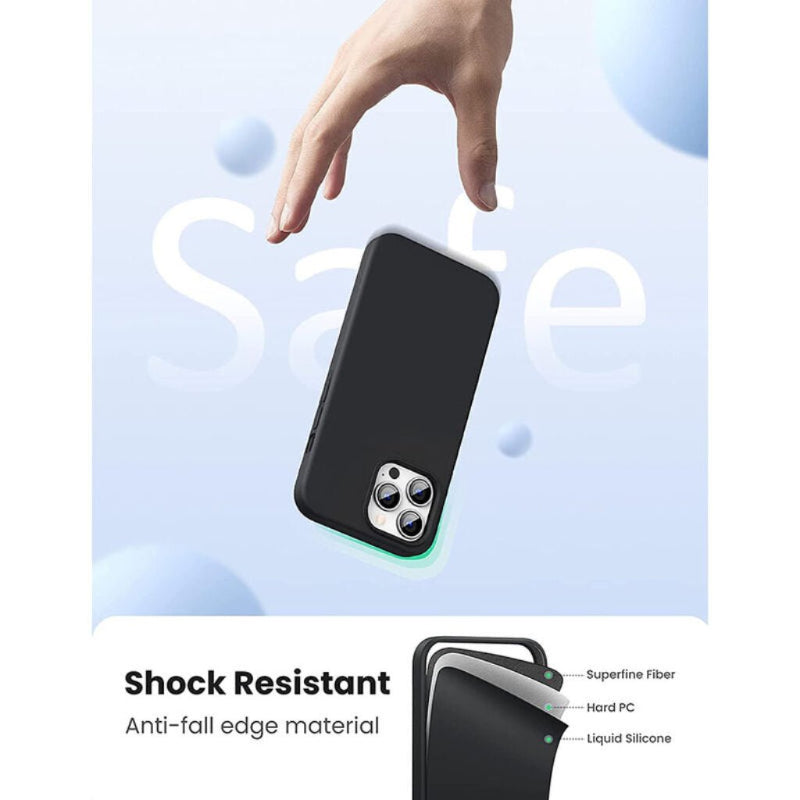 iPhone 13 Pro Max Black Cover with Magsafe (Silicon) - Revent Store